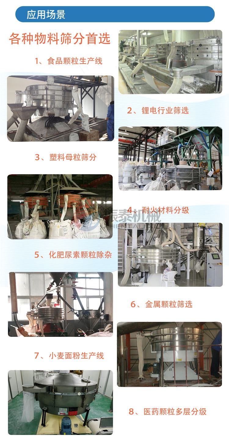 石英粉摇摆筛应用场景