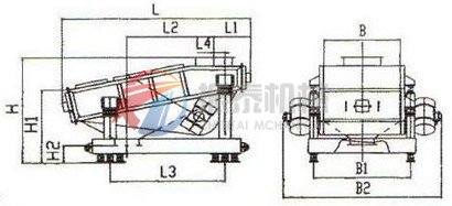 煤粉振动筛外形结构图