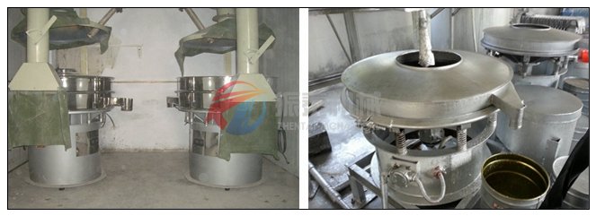 搪瓷粉三次元旋振筛现场图
