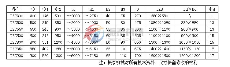 垂直振动提升机安装尺寸表