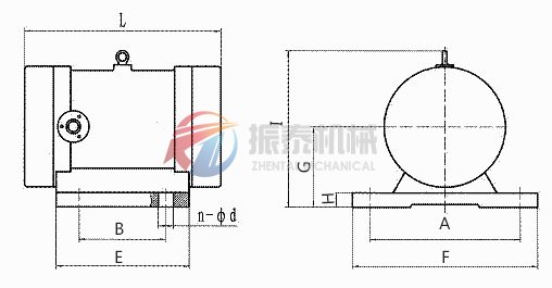 YZS系列振动电机外形图